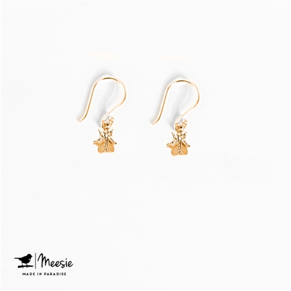 Oorbellen Hangers Bijtje goud op zilver - 3 sets Oorbellen Hangers Bijtje goud op zilver - 3 sets